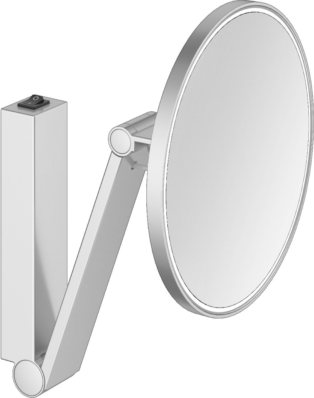 Keuco Cosmetic mirrors lusterko kosmetyczne 21,2x31,8 cm okrągłe z oświetleniem aluminium 17612179004