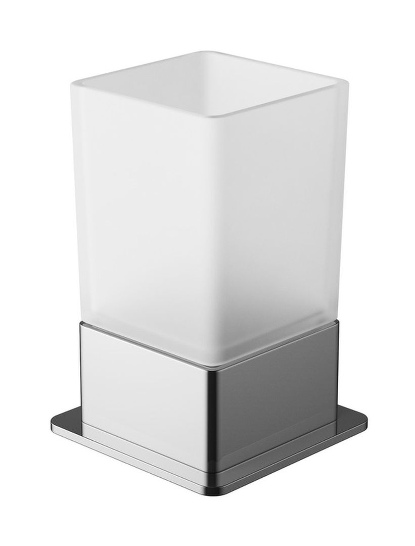 Excellent Riko kubek na szczoteczki szkło/chrom DOEX.1614CR - Wysyłka w 24h