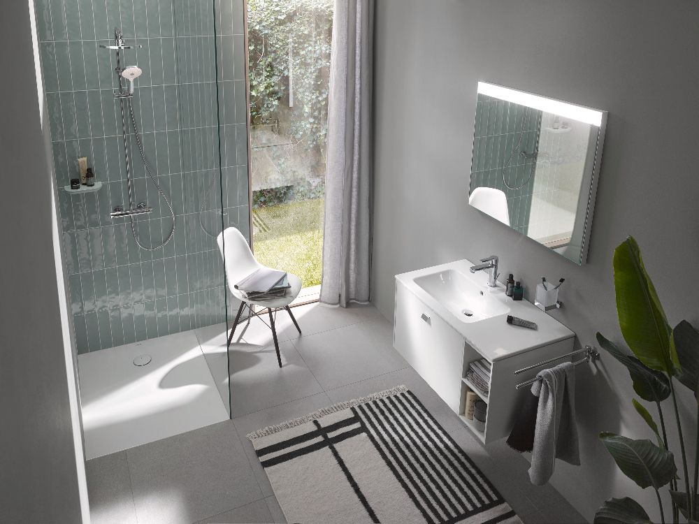 Duravit C.1 zestaw prysznicowy ścienny termostatyczny z deszczownicą chrom C14280008010 - Wysyłka w 24h