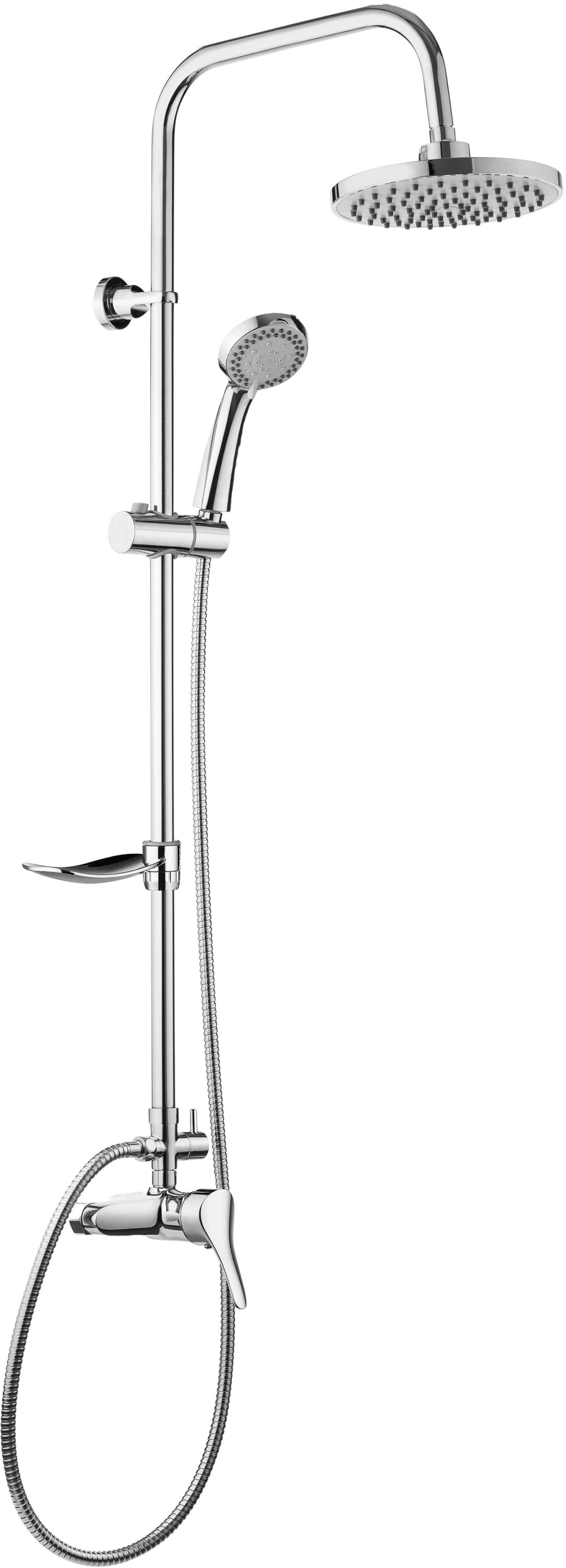 Deante Neo Joko Round zestaw prysznicowy ścienny chrom NBJ01RK