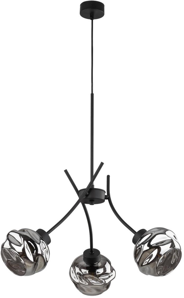 TK Lighting Zulia lampa wisząca 3x15W czarny/grafit 5748
