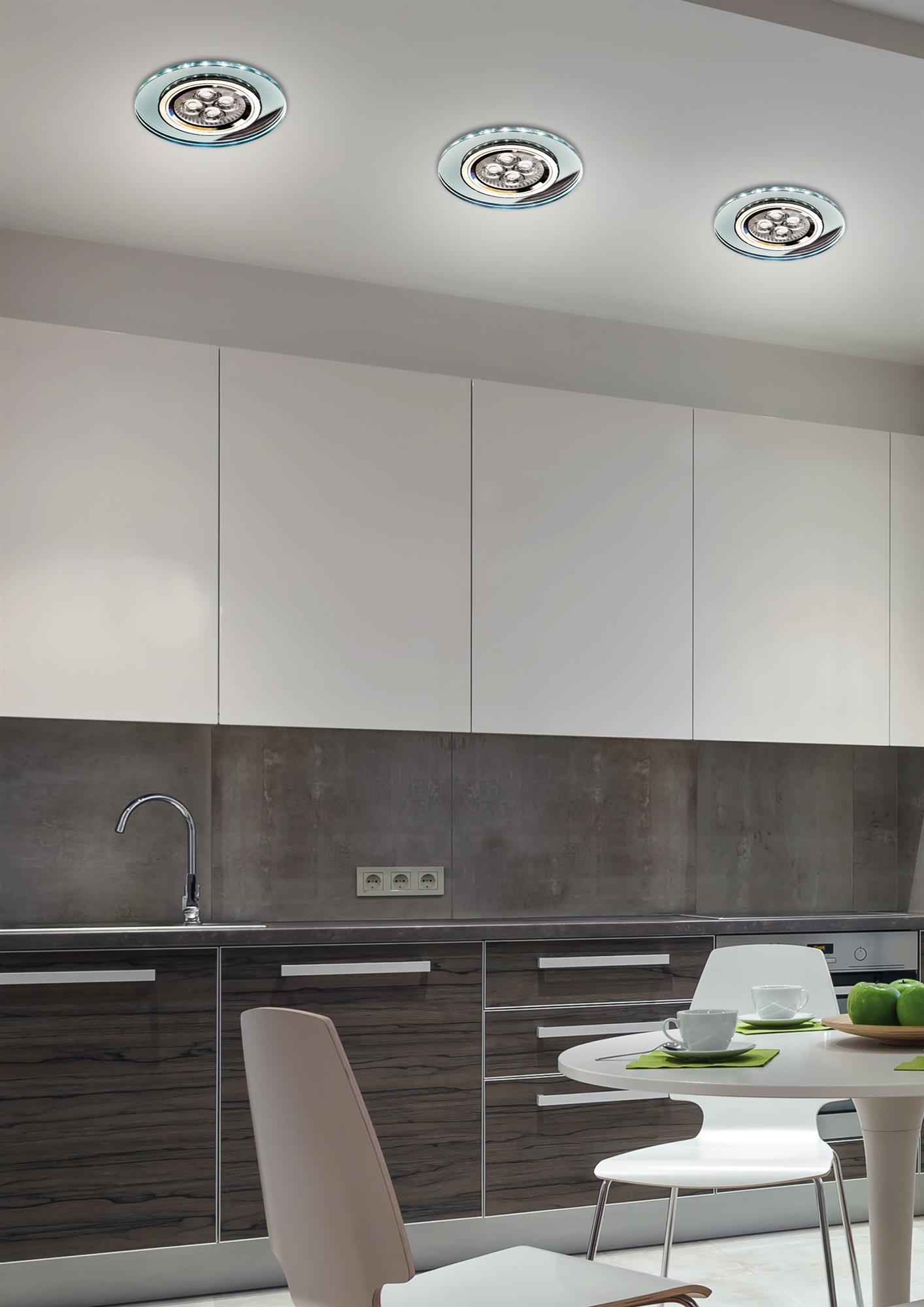 Candellux lampa do zabudowy 1x50W + 1x2,1W LED przezroczysty/chrom 2226941