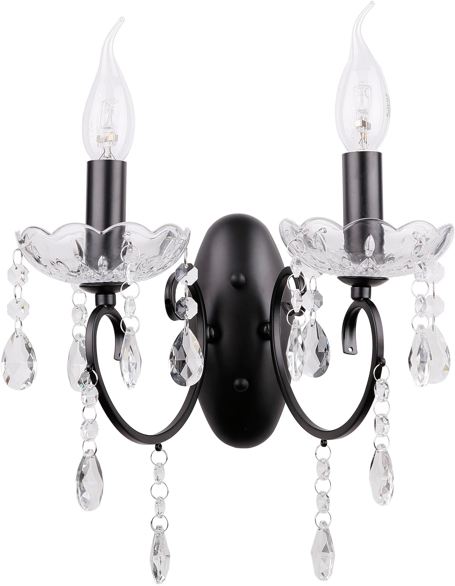 Candellux Aurora kinkiet 2x40W czarny 22-73723