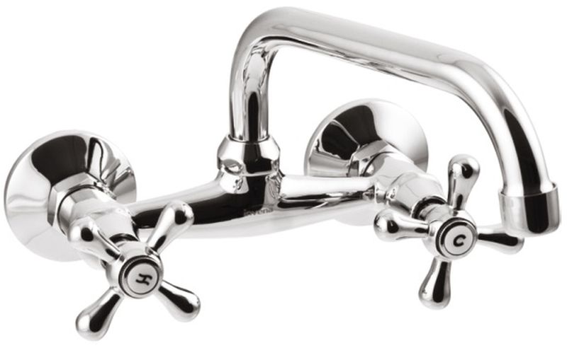 Invena Roma bateria umywalkowa ścienna chrom BC-24-00S