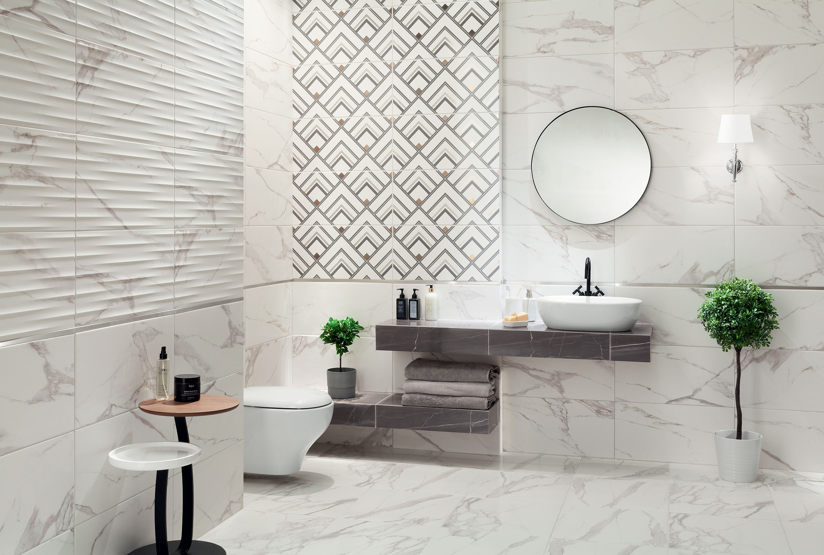 Domino Bonella white STR płytka ścienna 30,8x60,8 cm