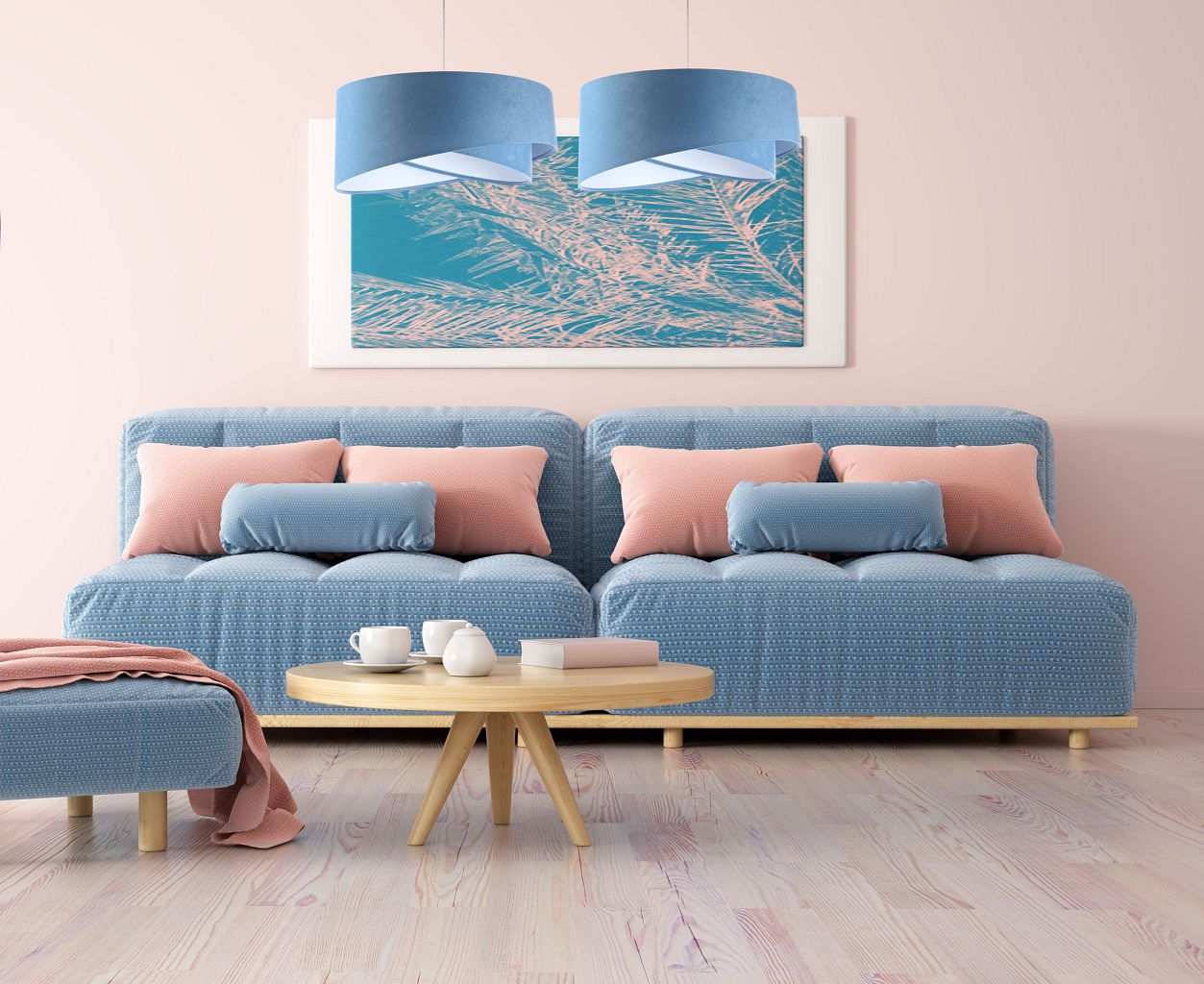 BPS Koncept Galaxy lampa wisząca 1x60 W biała-niebieska 060-092