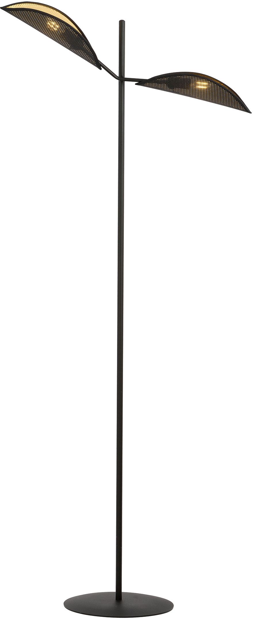 Emibig Vene lampa stojąca 2x10 W czarna-złota 1158/LP2