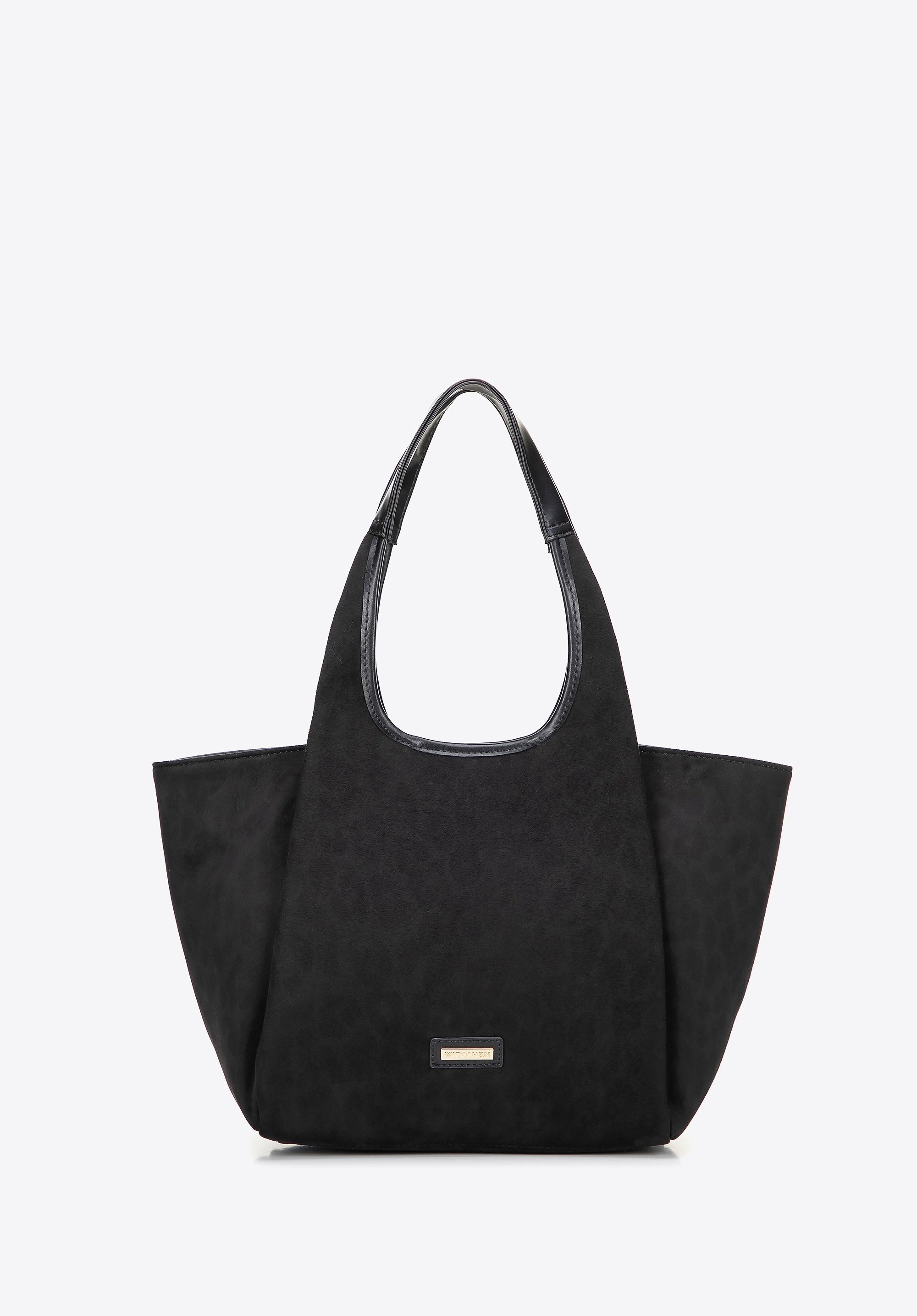 Shopperka damska w panterkę czarna