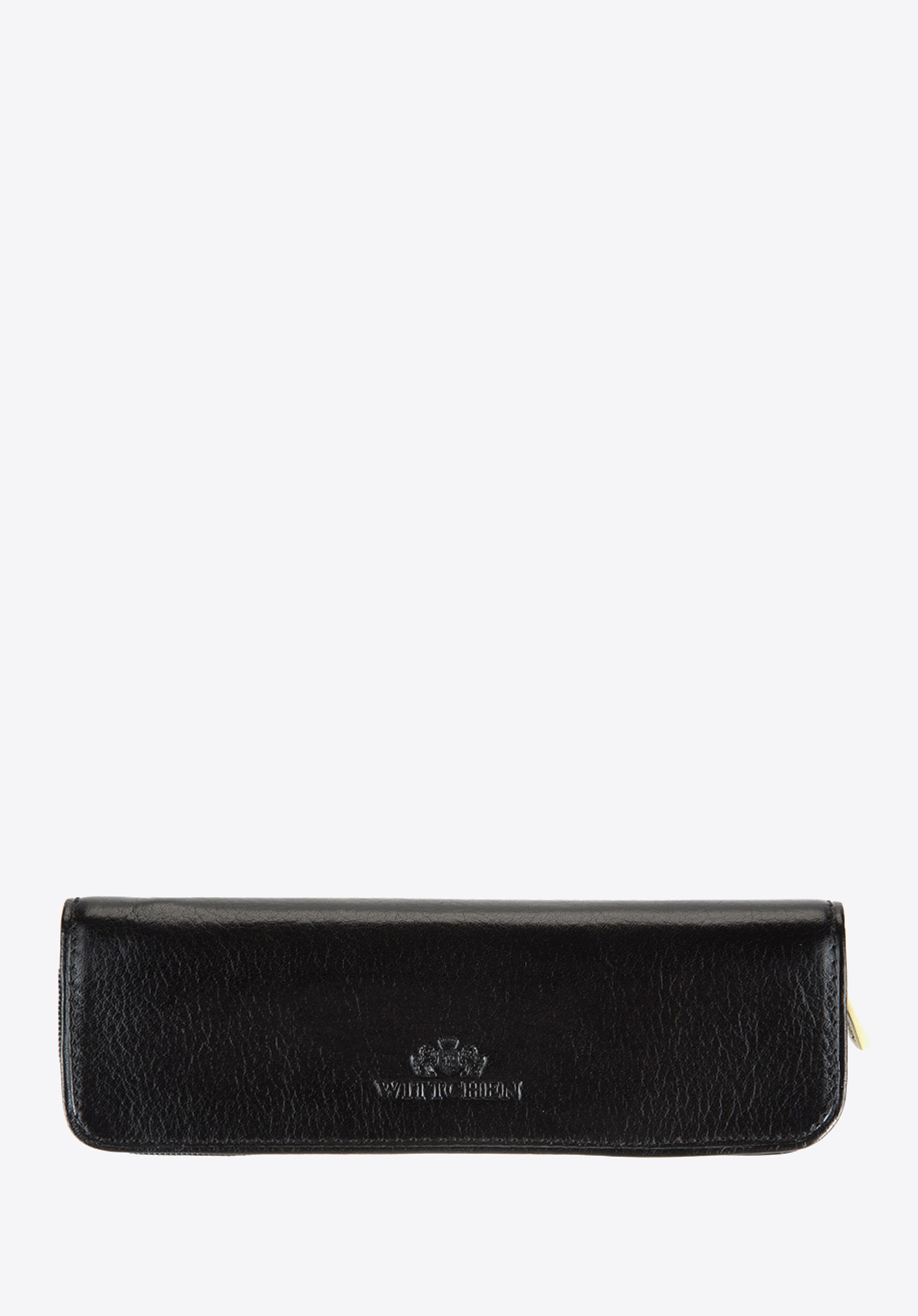 Etui na długopisy skórzane proste czarne