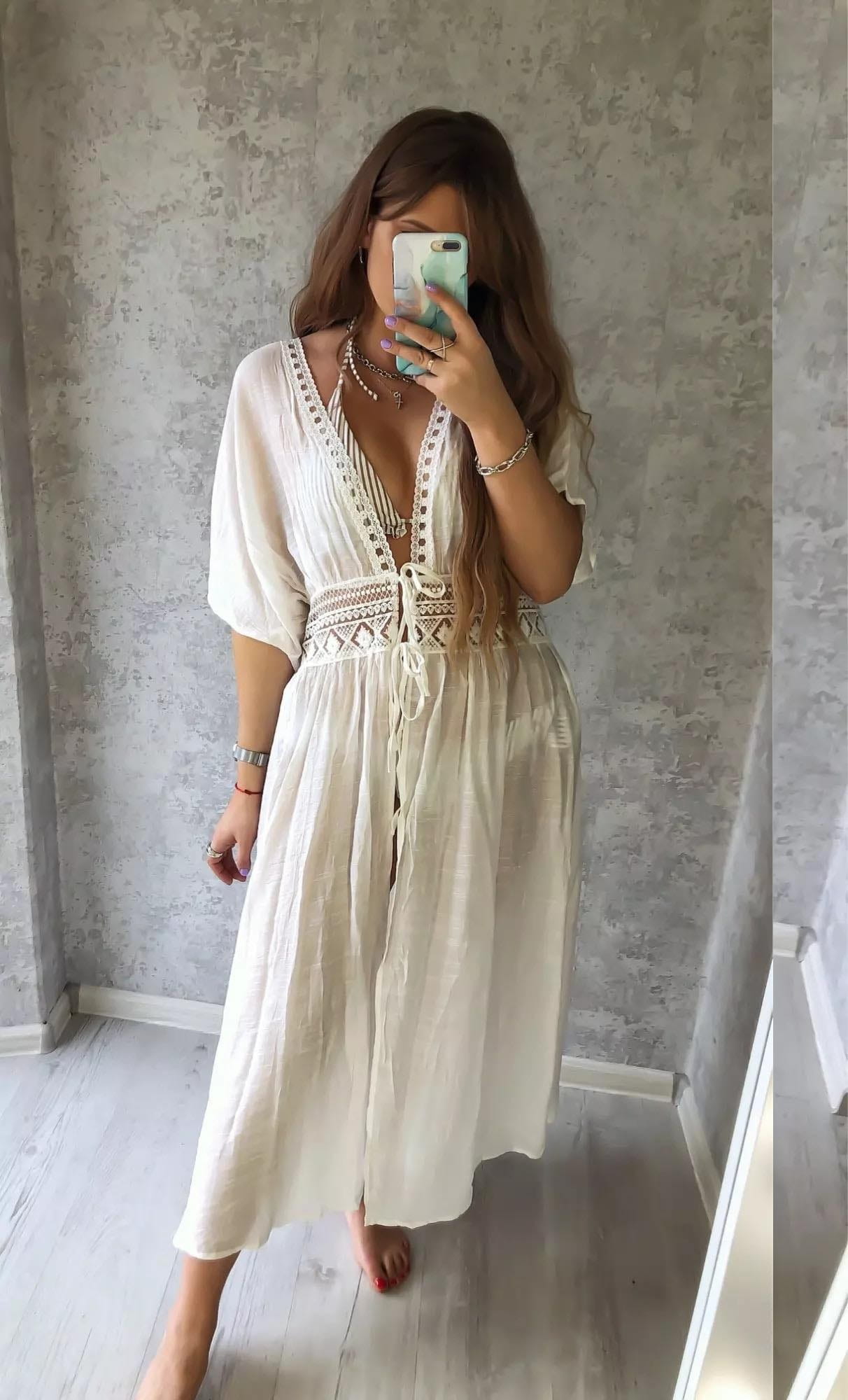 Pareo na bikini / Narzutka Boho