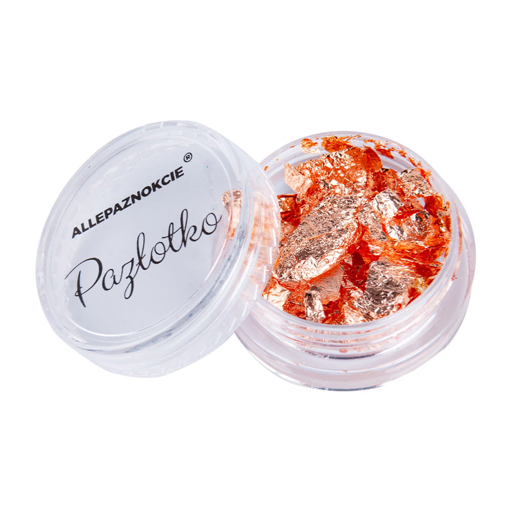 Pazłotko dwustronne Flame Allepaznokcie ultracienka folia chrom w płatkach do zdobień słoiczek 3 ml Nr 8