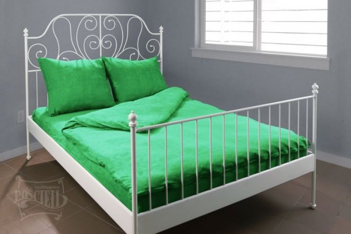 Pościel Frotte wz. 11 ciemno zielony rozmiar 160x200
