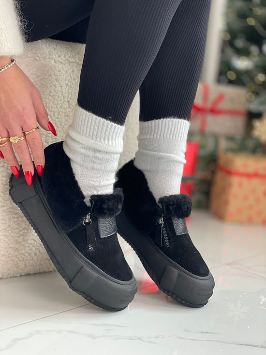 Botki damskie SO 1 Czarny welur