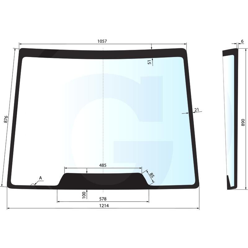 Szyba przednia CASE JX New Holland TD 5089552