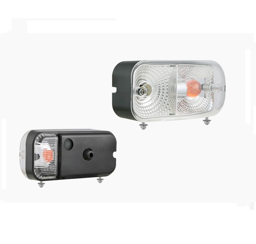 Lampa przednia lewa z kierunkowskazem i dolnym mocowaniem 162x77 LA5.39823 Wesem