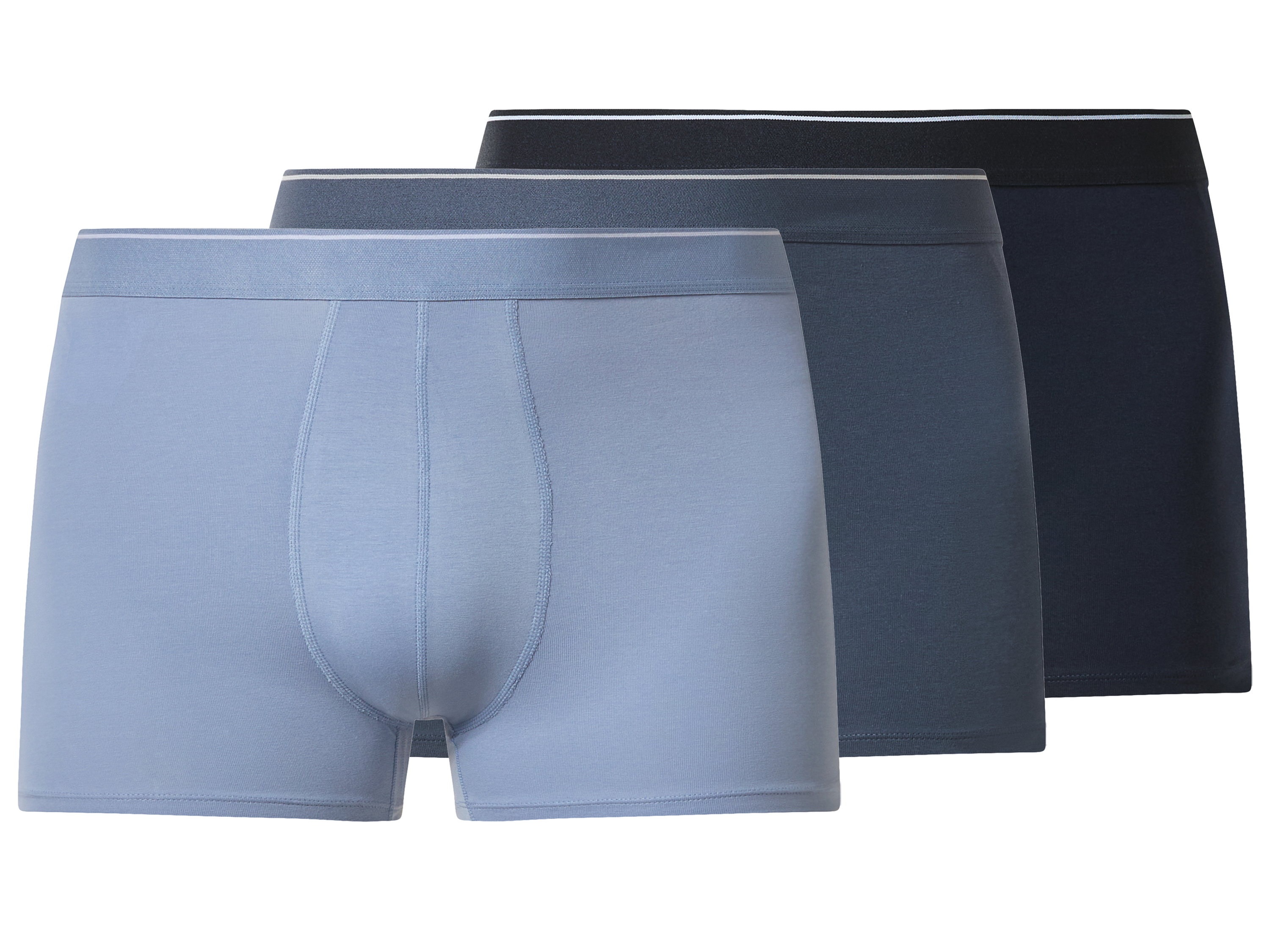 esmara Men Bokserki męskie z bawełną, 3 pary Granatowy/niebieski, 8/Xxl