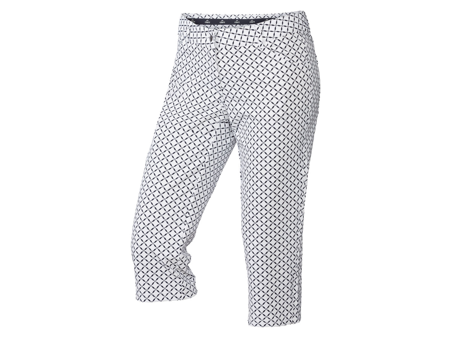 Crivit Spodnie damskie golfowe / Spodnie damskie golfowe capri 42, Biały