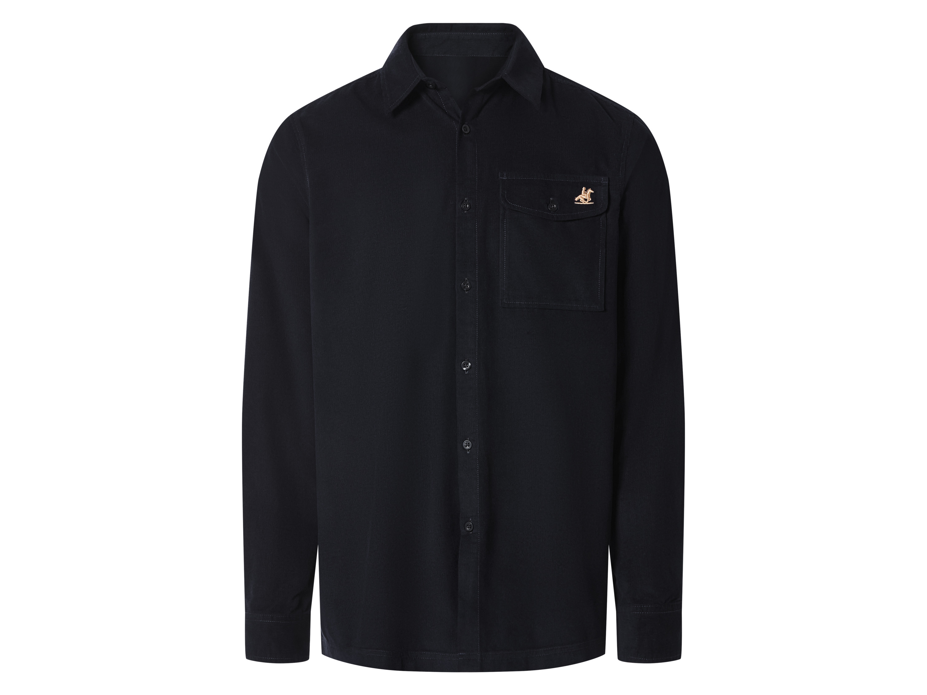 esmara Men U.s. Grand Polo Koszula sztruksowa męska z bawełny Granatowy, XL 43/44