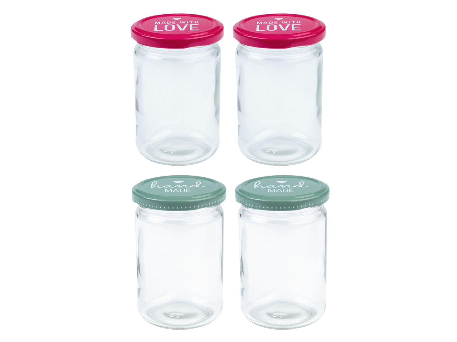 Ernesto Zestaw 4 słoików Cylindryczne