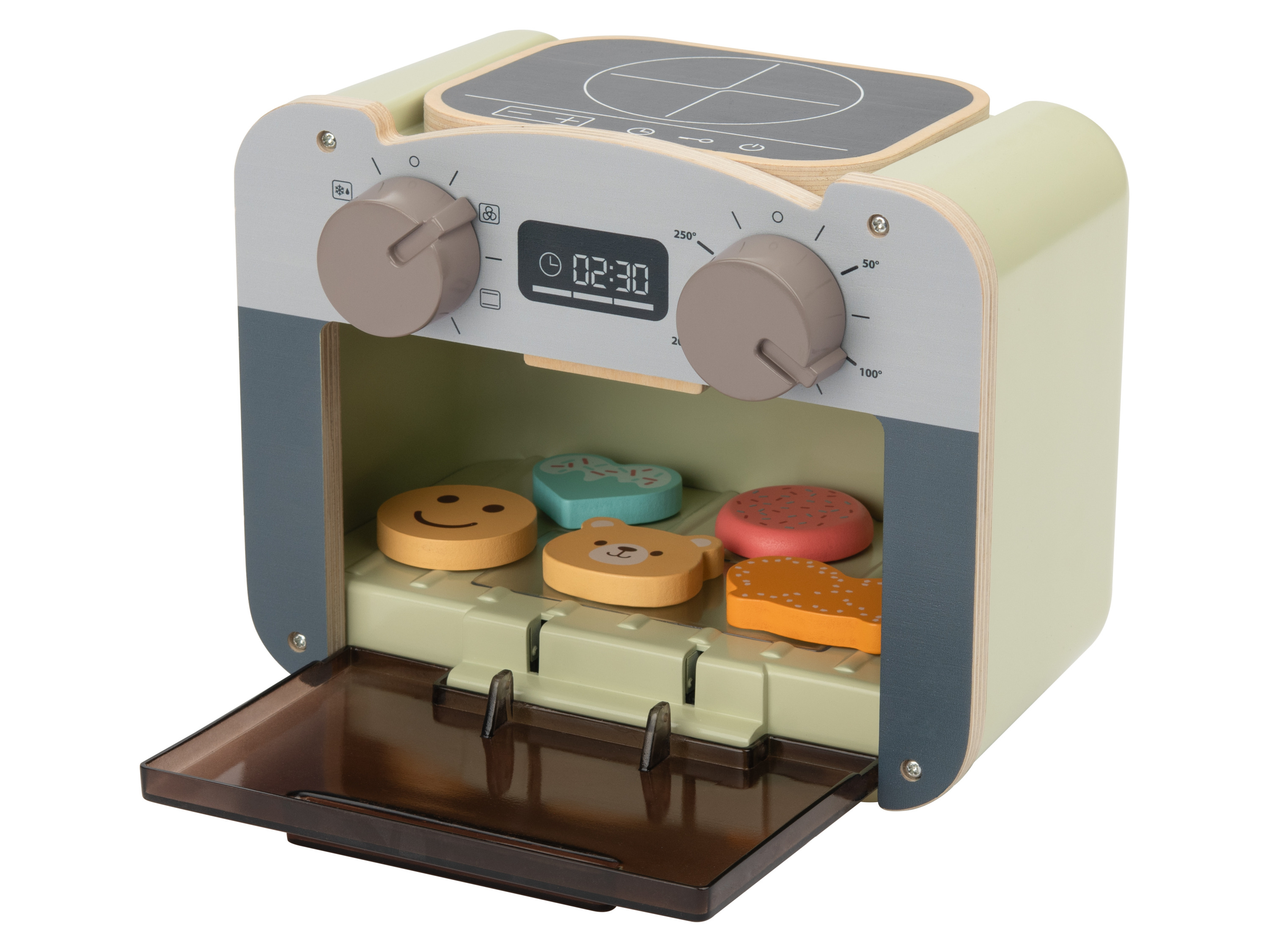 lupilu Drewniany ekspres do kawy / robot kuchenny / garnek / piekarnik do zabawy Mikrofalówka