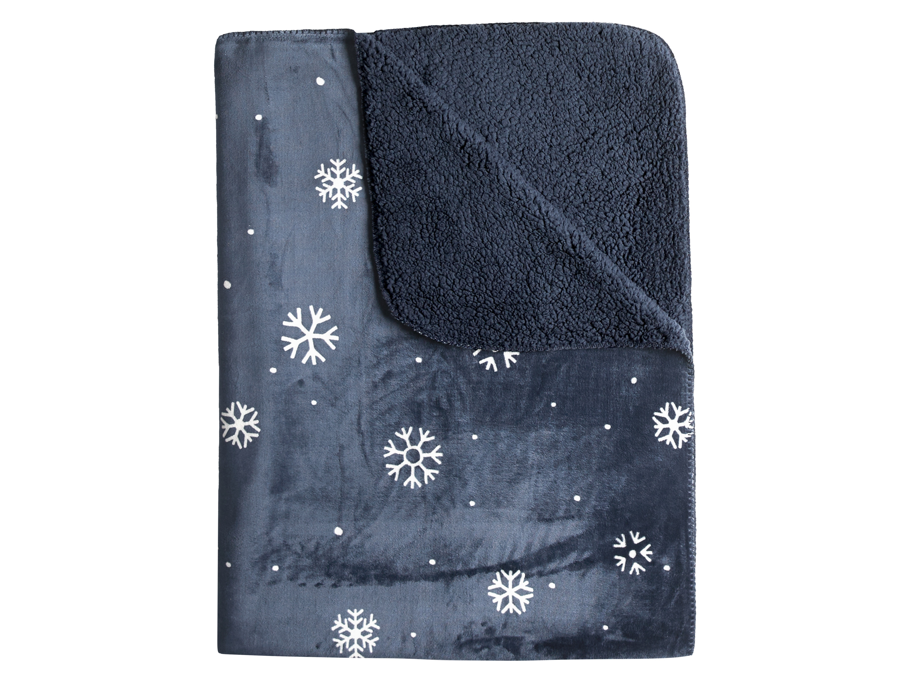 Livarno home Koc pluszowy, 140 x 180 cm Niebieski