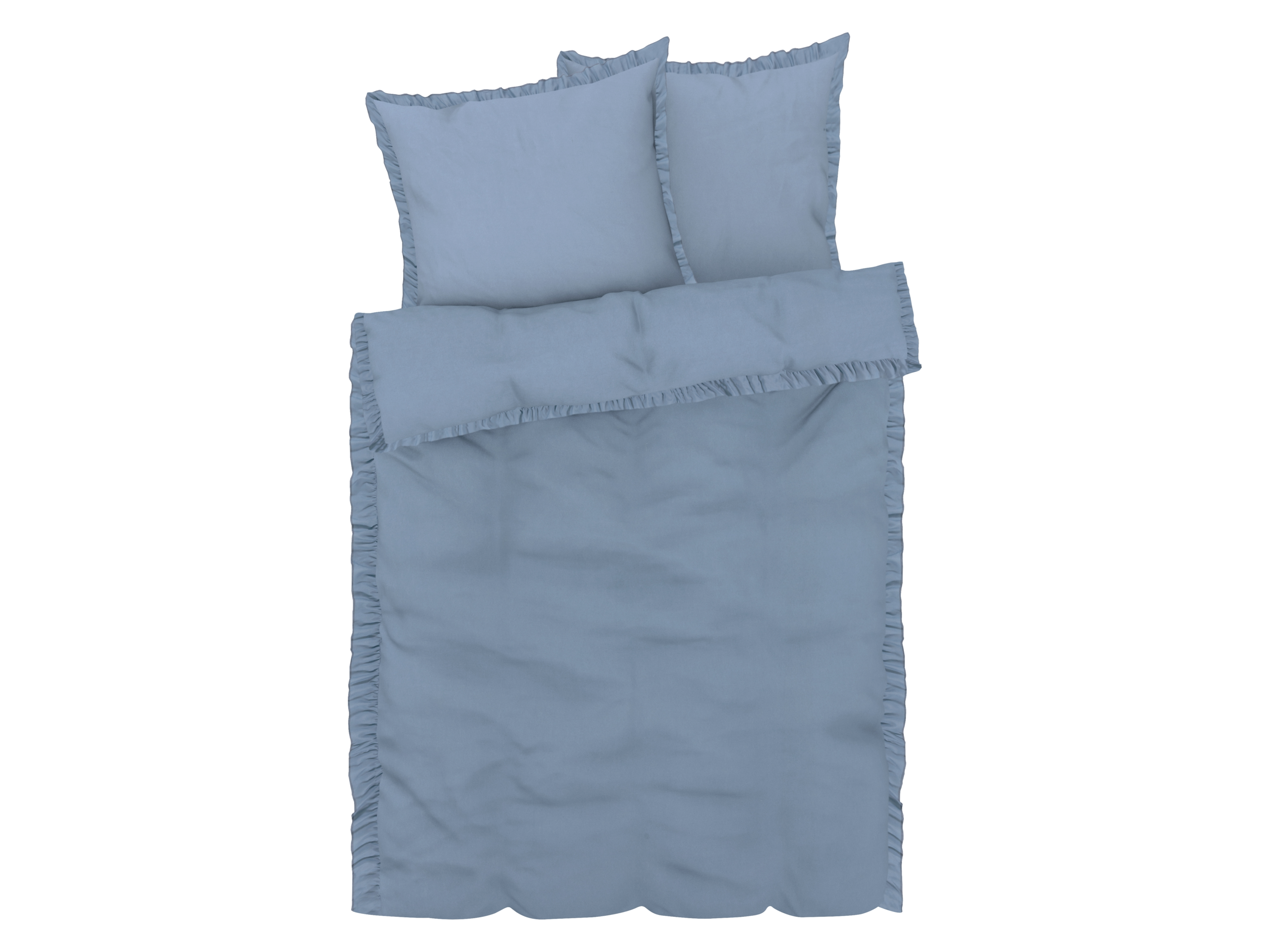 Livarno home Pościel z mikrowłókna satynowego, 220 x 200 cm Niebieski