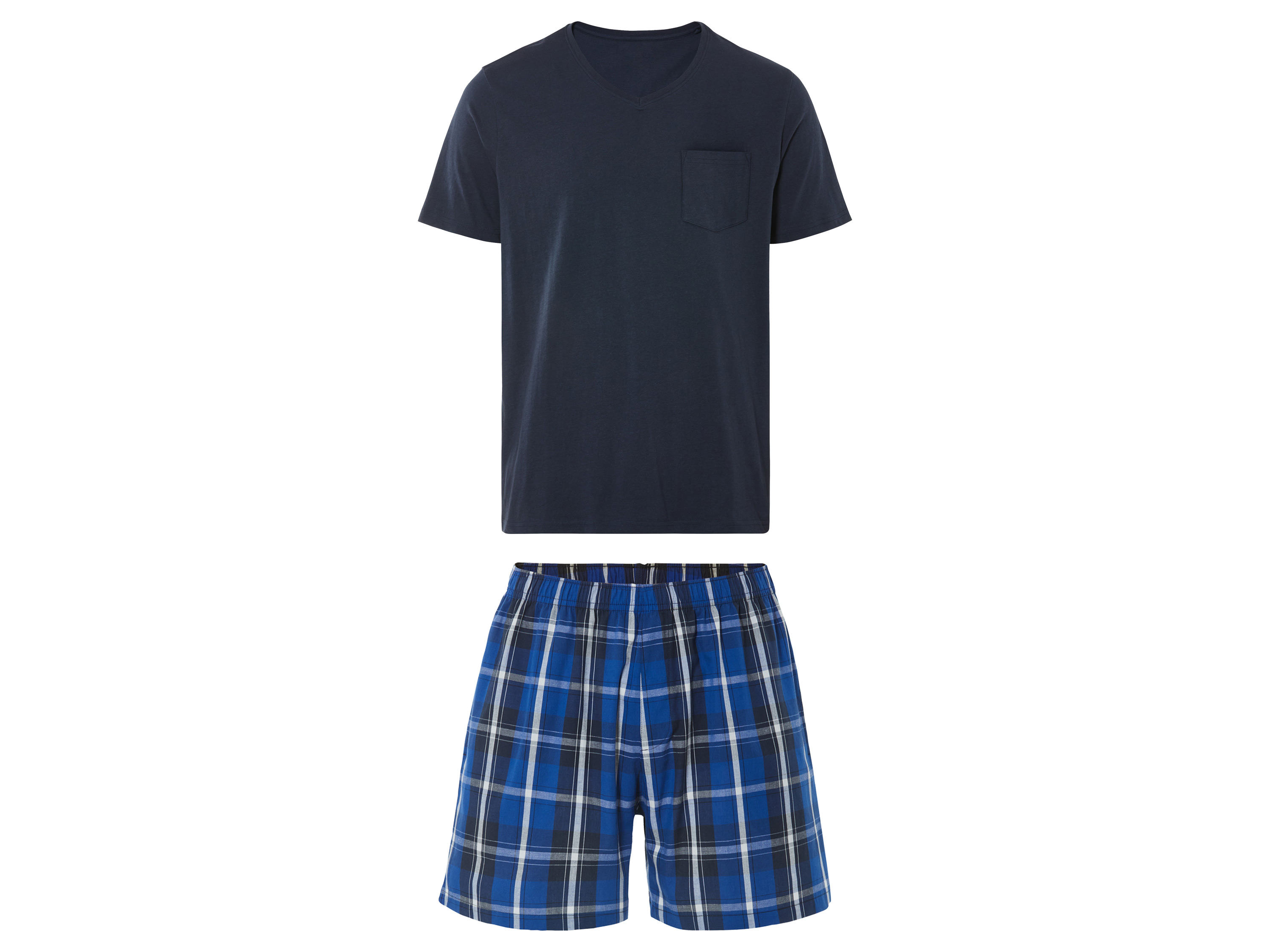 Livergy Piżama męska z bawełny Granatowy, M 48/50