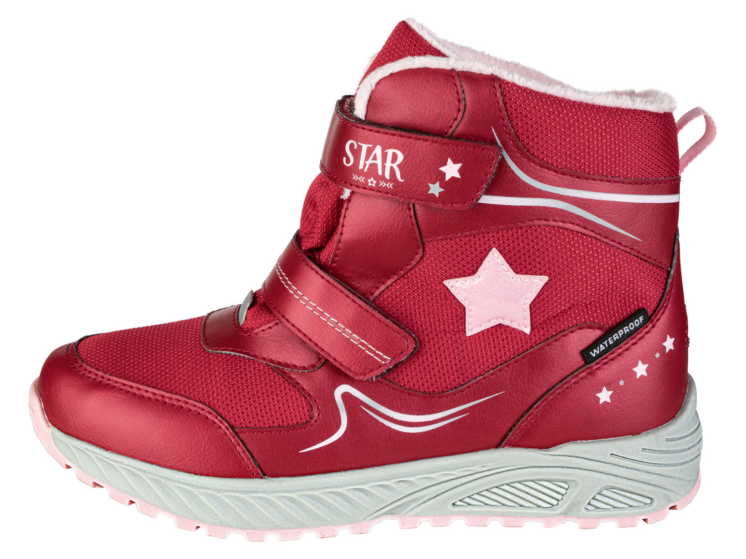 pepperts! Dziewczęce buty zimowe z ciepłą wyściółką, wodoodporne Bordowy, 36