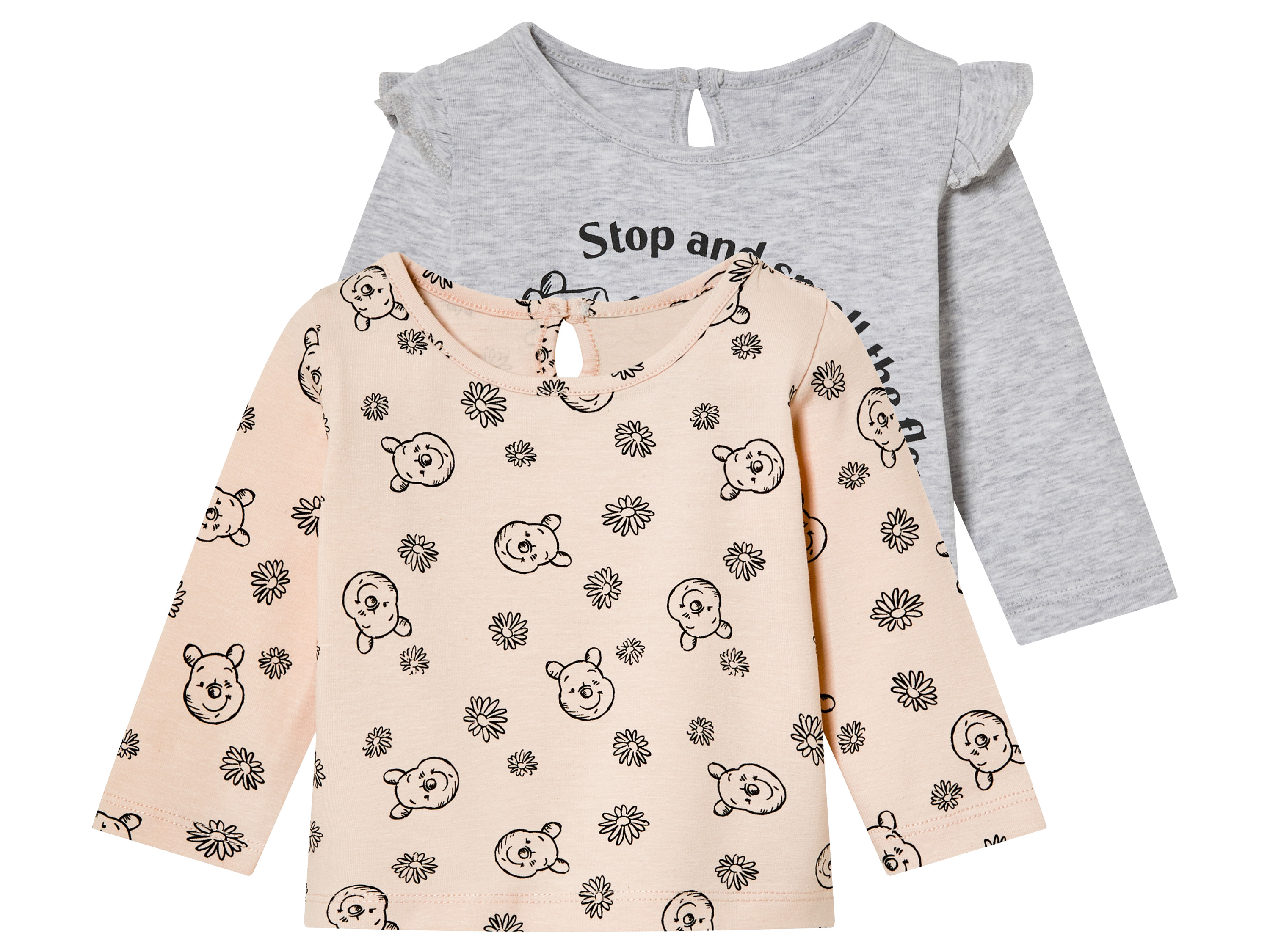 Koszulki dziewczęce z kolekcji Disney, 2 sztuki Kubuś Puchatek, 50/56