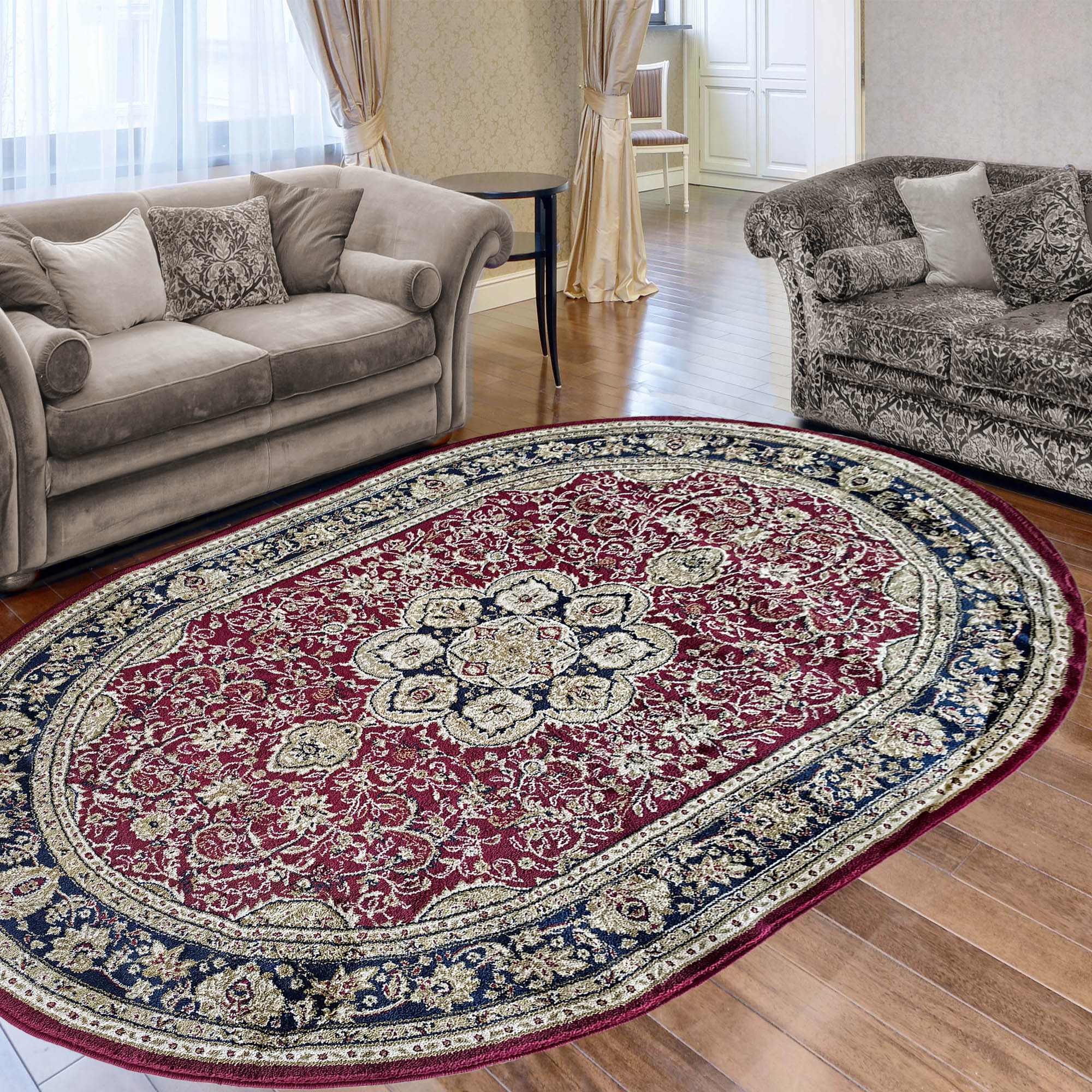 Dywan - 160 x 220 cm - Czerwony - Ekskluzywny - Dywanopol