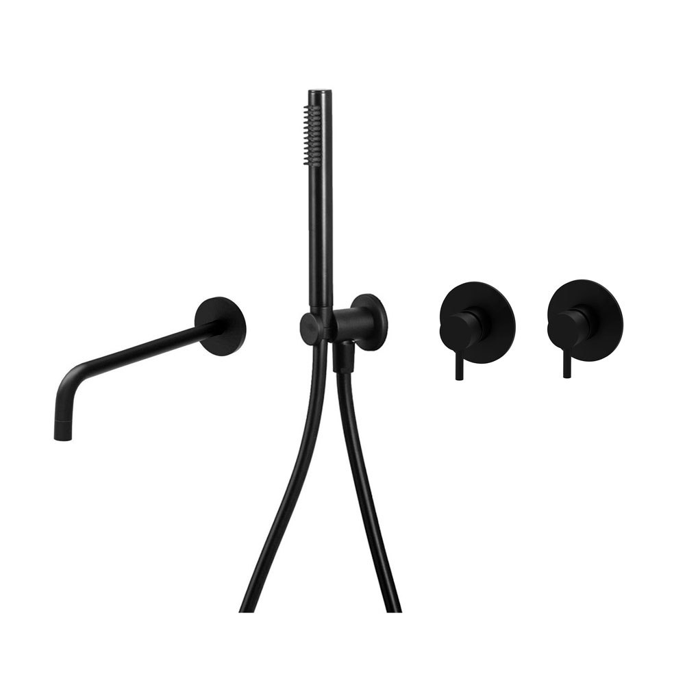 Darmowa Dostawa - Bateria wannowo-prysznicowa podtynkowa czarna Paffoni Light LIG010NO70ZWW