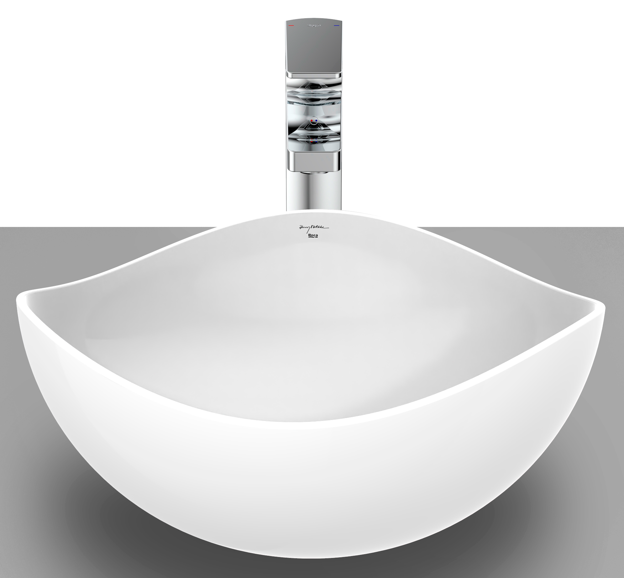 Darmowa Dostawa - Umywalka 38x38 cm nablatowa biała Roca Ohtake A327A15000