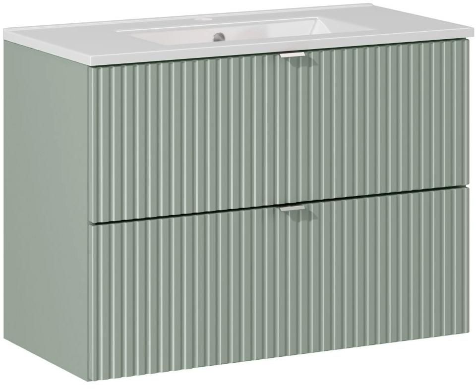 Darmowa Dostawa - Umywalka z szafką 80 cm zieloną Comad Line Reed Green SETLRG80CMSDANCE