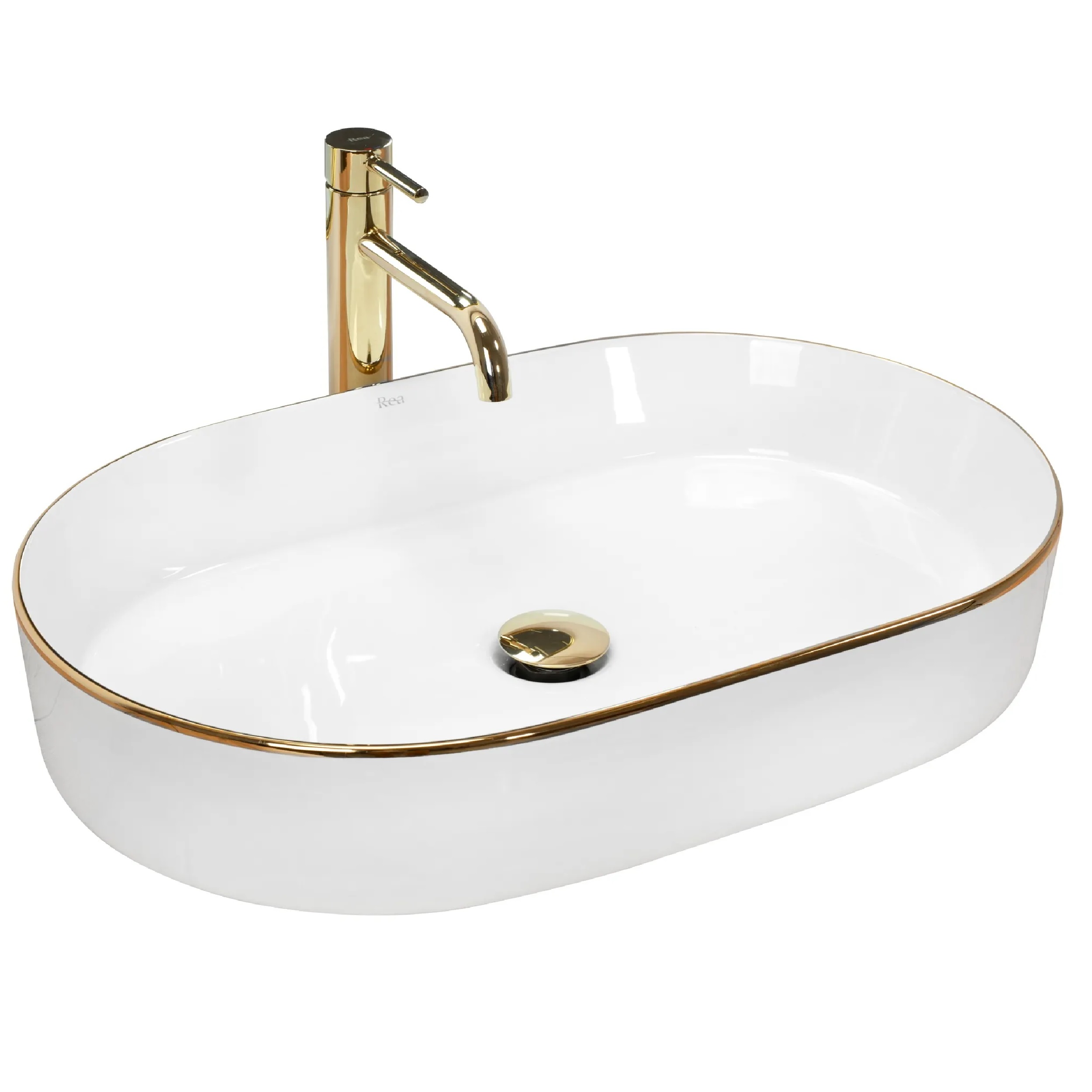 Darmowa Dostawa - Umywalka 61x38.5 cm owalna biały Rea Nadia REAU1063