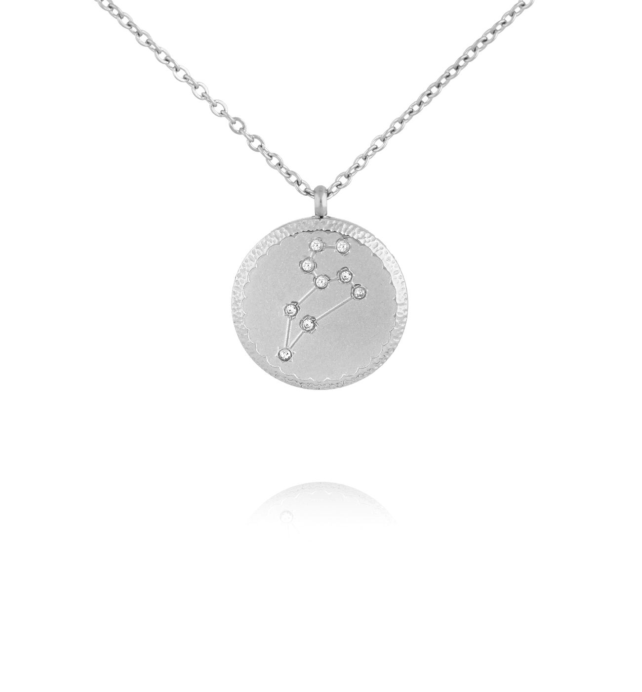 Naszyjnik z konstelacją Lew srebrny - By Dziubeka