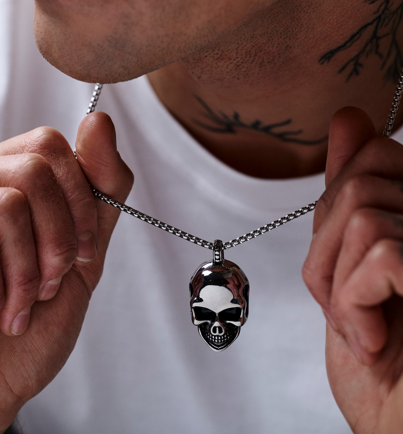 Naszyjnik męski z czaszką Otkel - By Dziubeka
