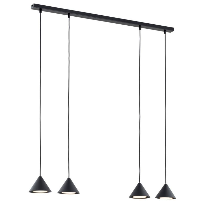 Lampa wisząca Emibig Elit czarna wym: 100 x 90 x 12 cm 4xGX53 x 12W 1 szt.