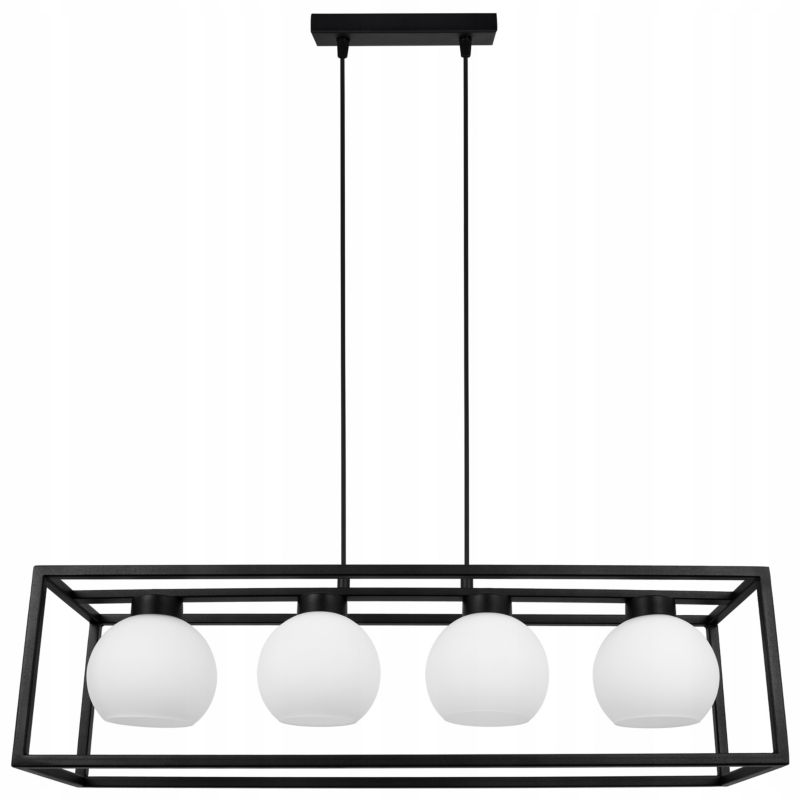 Lampa sufitowe wisząca Light Home LH Eliza Cage Klatka 4x E27 60W szklana kula mleczna 1szt.