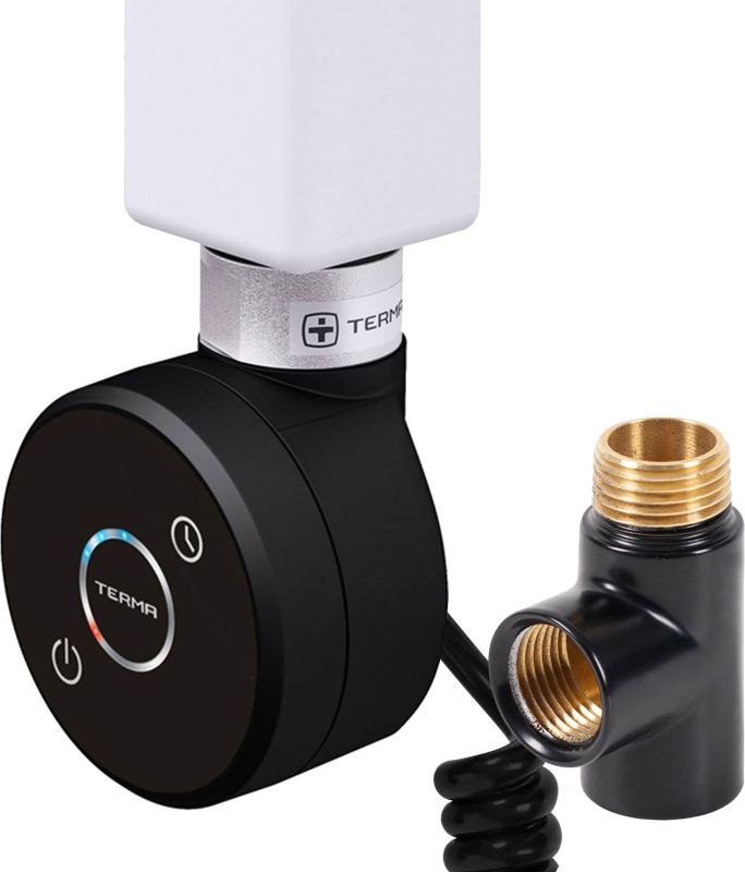 Grzałka elektryczna Terma DRY z trójnikiem 300 W czarna