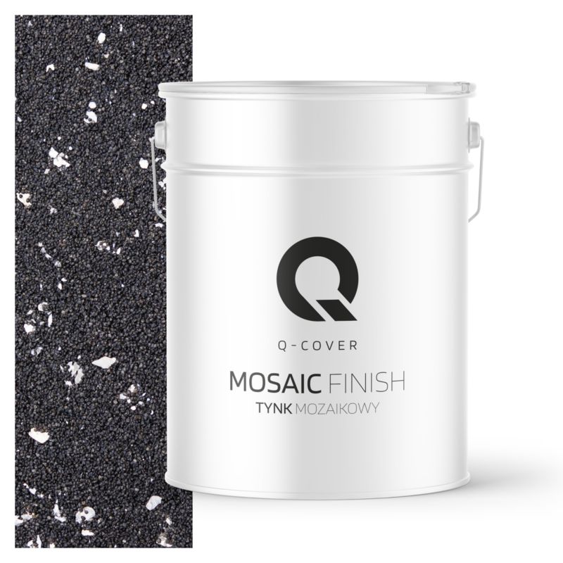 Tynk Mozaikowy Q-Cover Czarny ze srebrną miką M52 12.5KG