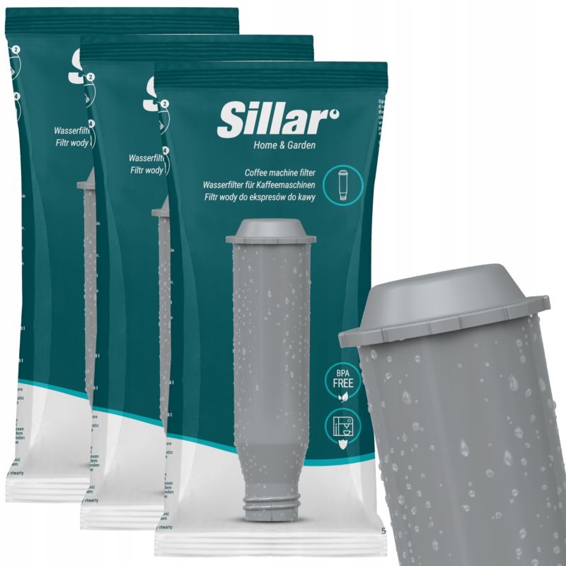Filtr wody, Sillar, do ekspresu Krups Nivona Melitta, węglowy, zamiennik F088 NIRF 700 PRO AQUA, 3szt