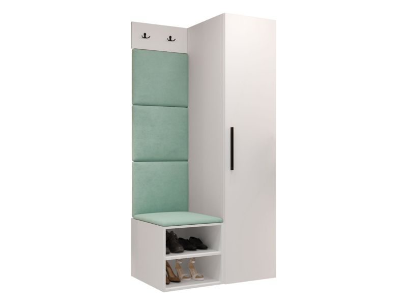 Garderoba MIRJAN 24 Medi III biały + miętowy 1 kpl.