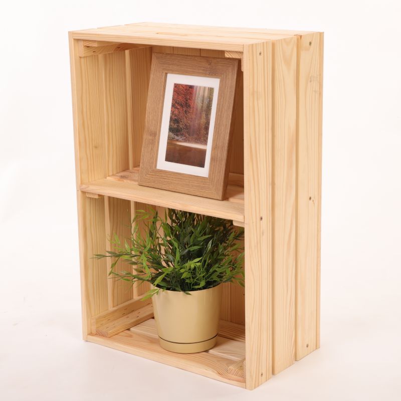 Skrzynka drewniana MODO24 półka ścienna z 1 półką 60 x 40 x 24 cm naturalna 1 szt.