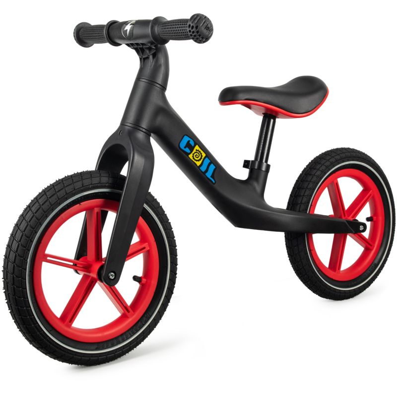Rowerek biegowy COIL dla dzieci pompowane koła 12" lekki dziecięcy czarny 1 szt.