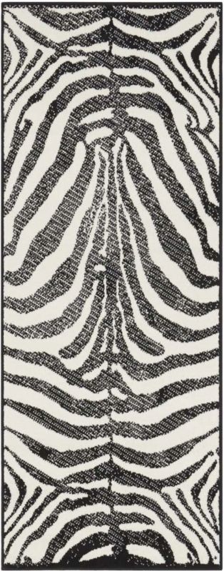 Chodnik Hanse Home 80x250cm, nowoczesny wzór do przedpokoju-korytarza ,czarno kremowy 1 szt.