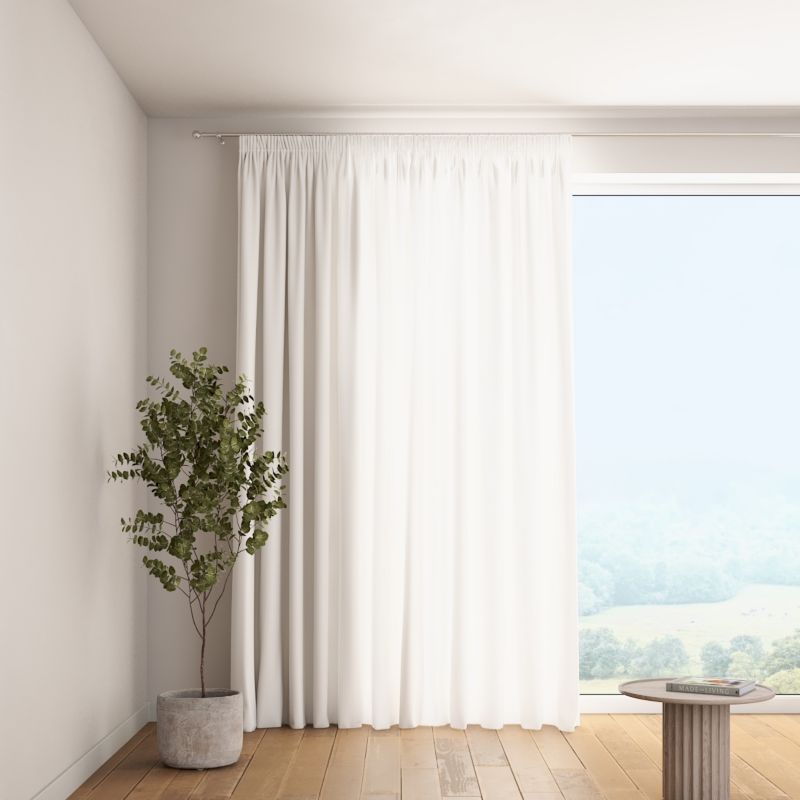 Zasłona na taśmie marszczącej 1 szt. 130 x 245 cm Dekoria biały 1 szt.