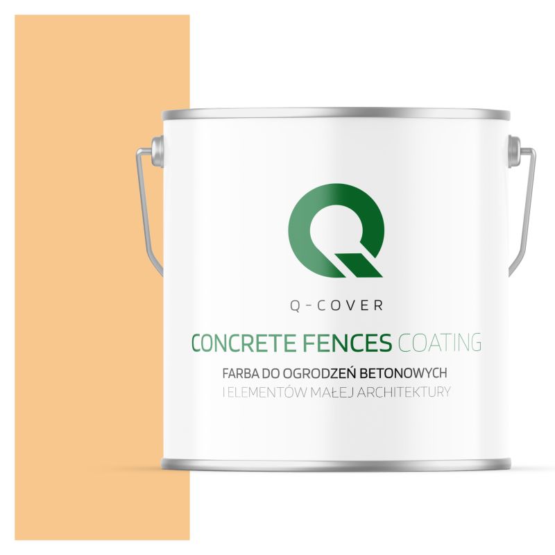 Farba do Ogrodzeń i Płotów Betonowych Q-Cover Pomarańczowy Jasny F764 5L