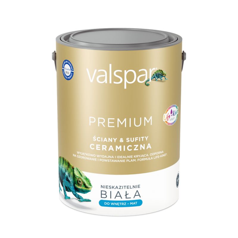 Farba ceramiczna plamoodporna Valspar Premium 5 l biała