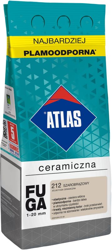 Fuga ceramiczna Atlas 212 szarobrązowy 2 kg