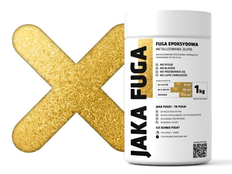 JAKA FUGA epoksydowa metalizowana fuga Złota Gold 1kg 1 szt.